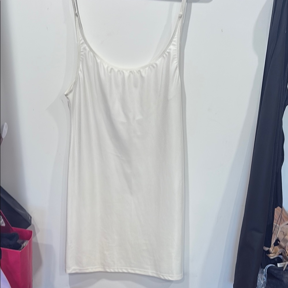 Minimale Animale white snakeskin mini dress